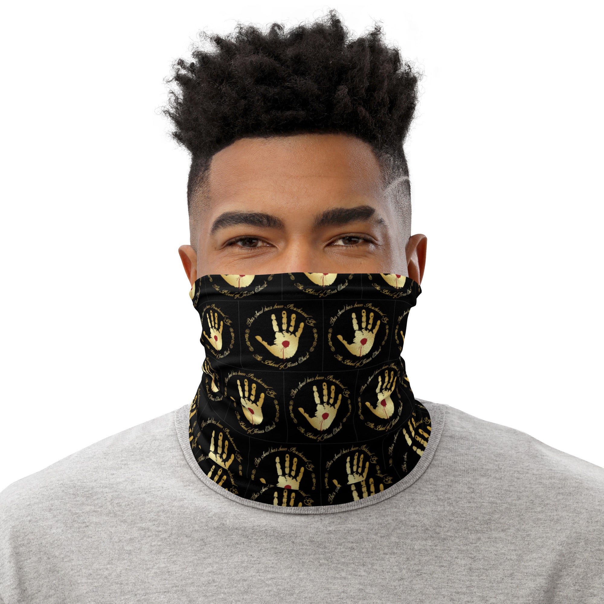 Soul Purchased Neck Gaiter Jesus Christ Nail