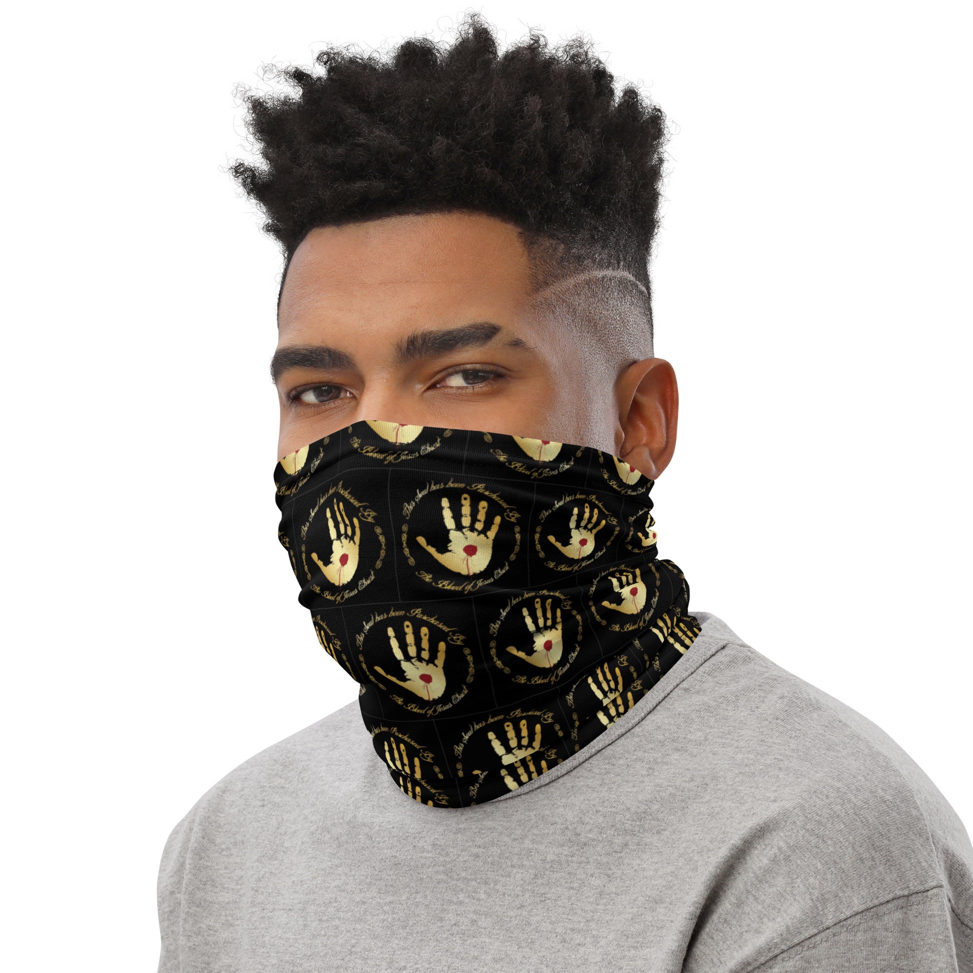 Soul Purchased Neck Gaiter Jesus Christ Nail