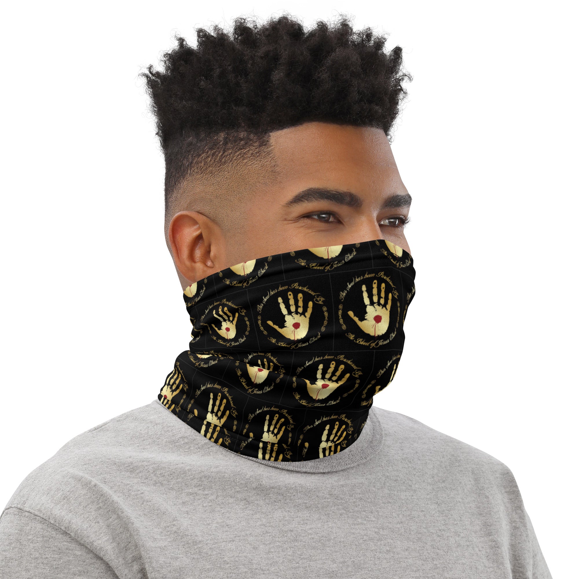 Soul Purchased Neck Gaiter Jesus Christ Nail