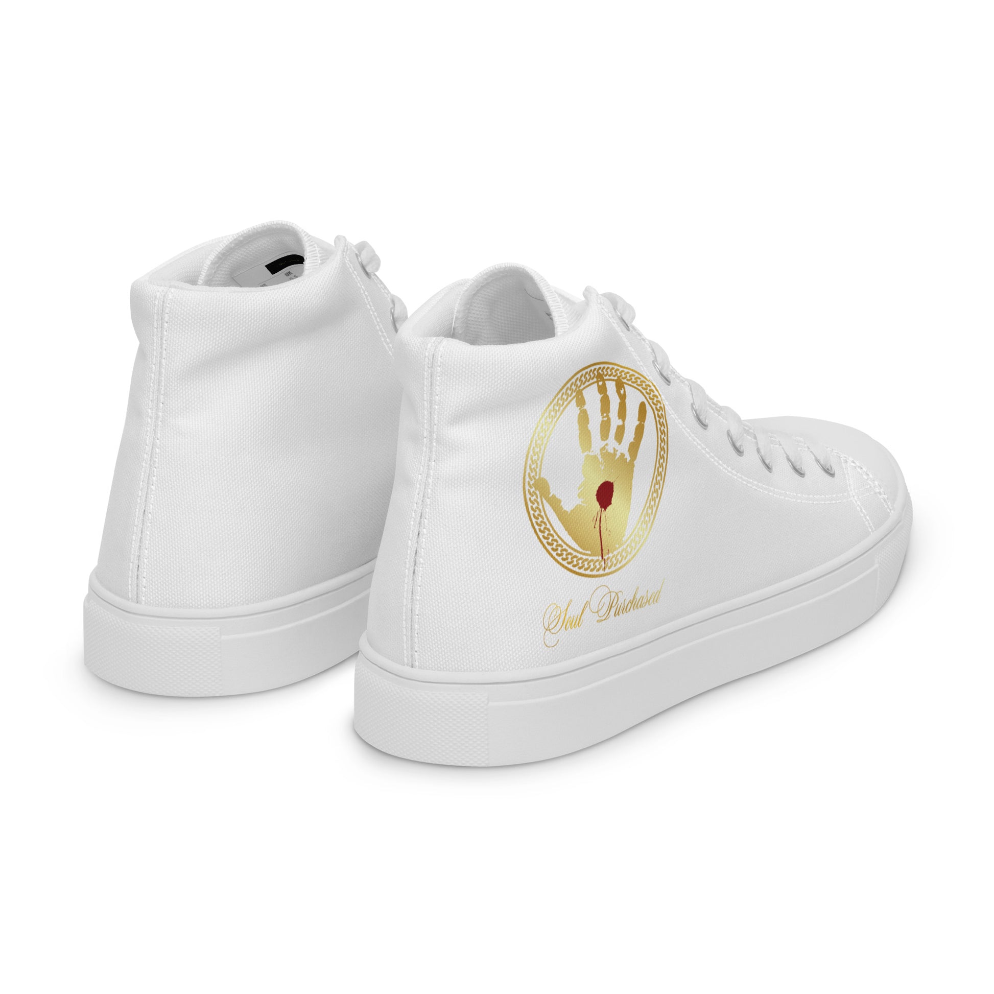 Soul PurchasedTM-Men’s high top canvas shoes...